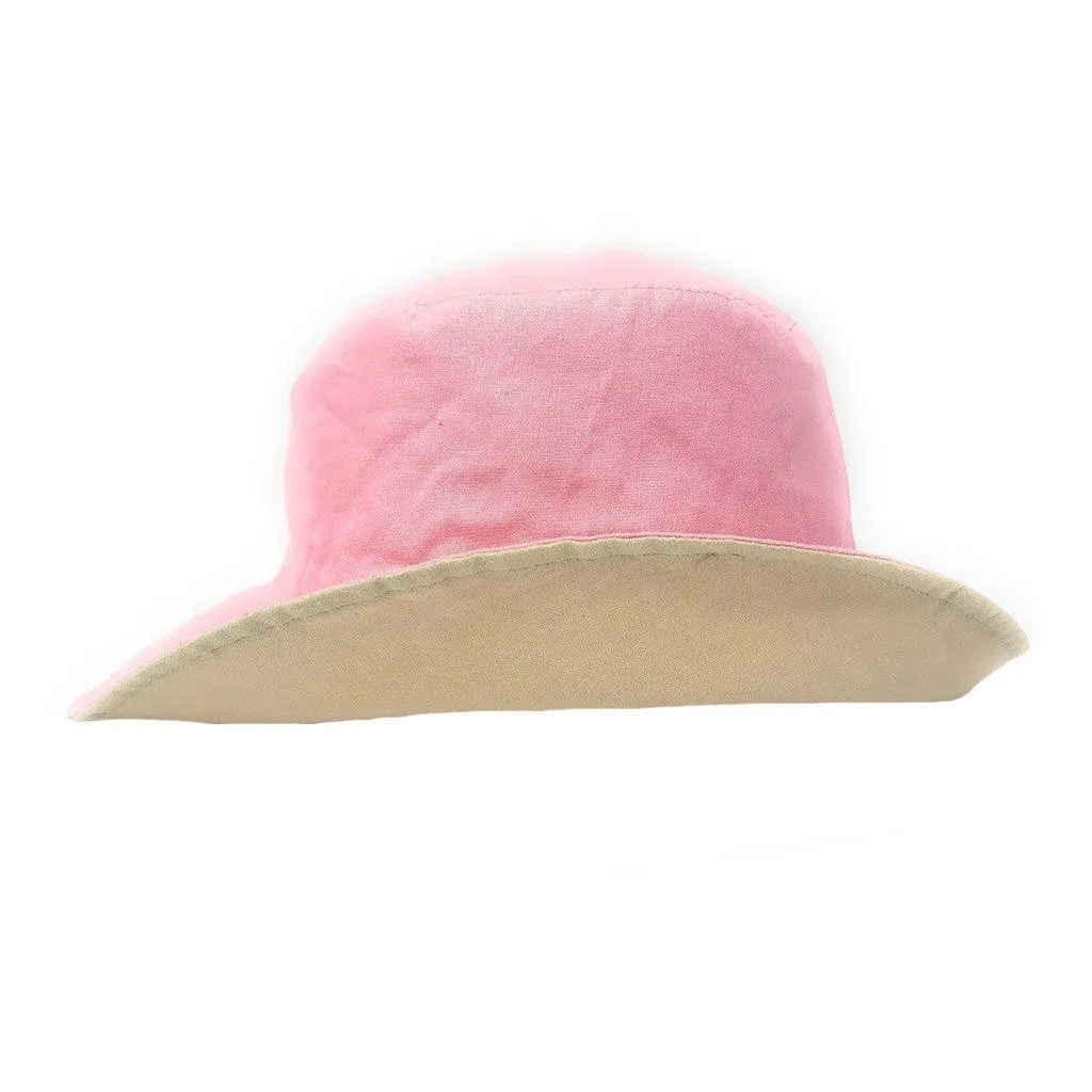 1 Dozen Ponytail Reversible Bucket Caps Hats Ramie Cotton Wholesale Bulk
