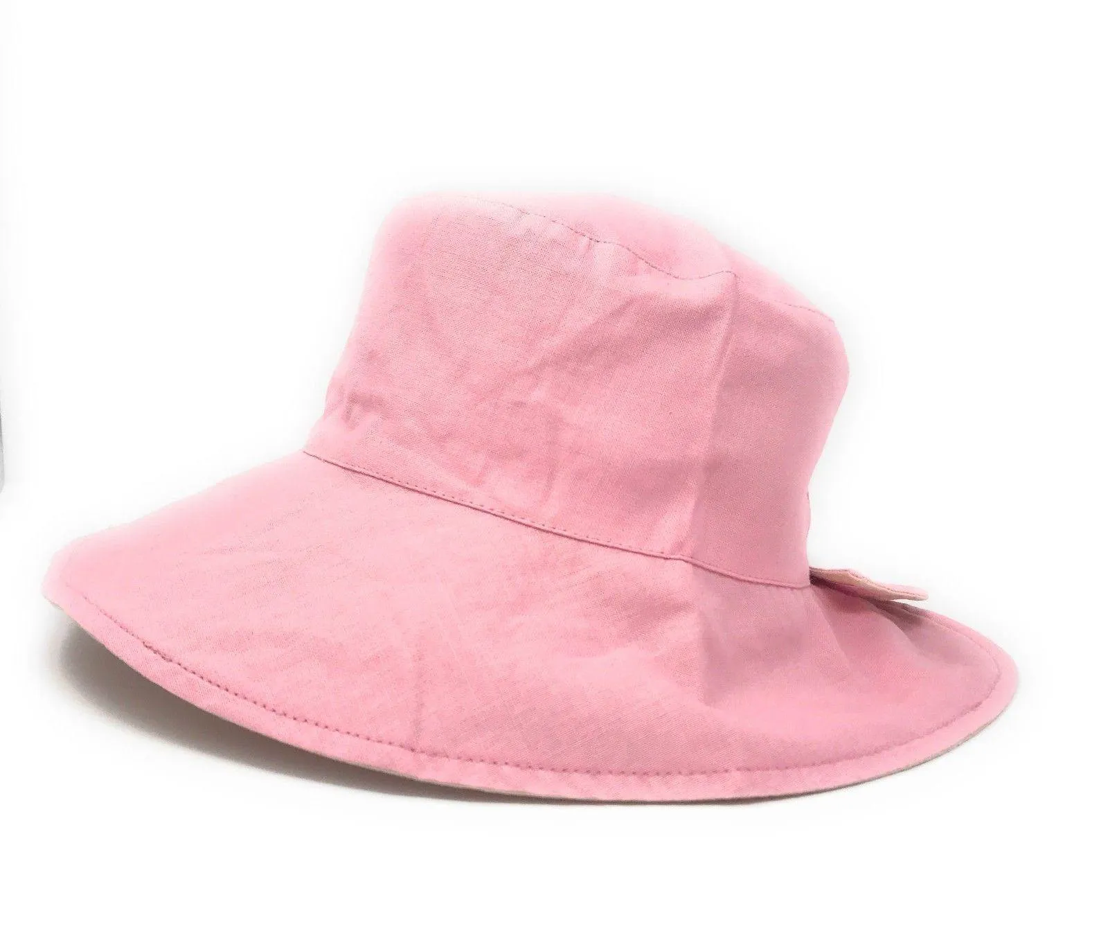 1 Dozen Ponytail Reversible Bucket Caps Hats Ramie Cotton Wholesale Bulk