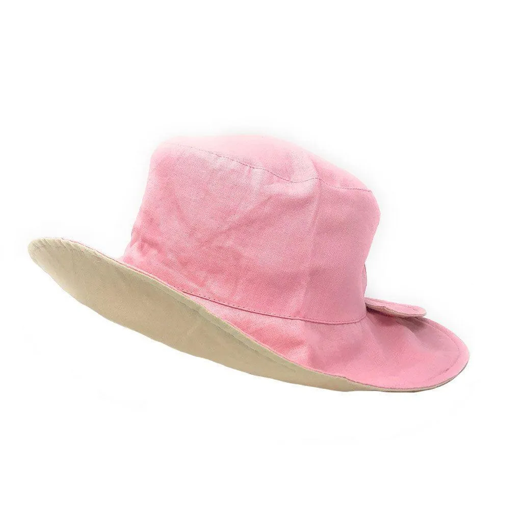1 Dozen Ponytail Reversible Bucket Caps Hats Ramie Cotton Wholesale Bulk