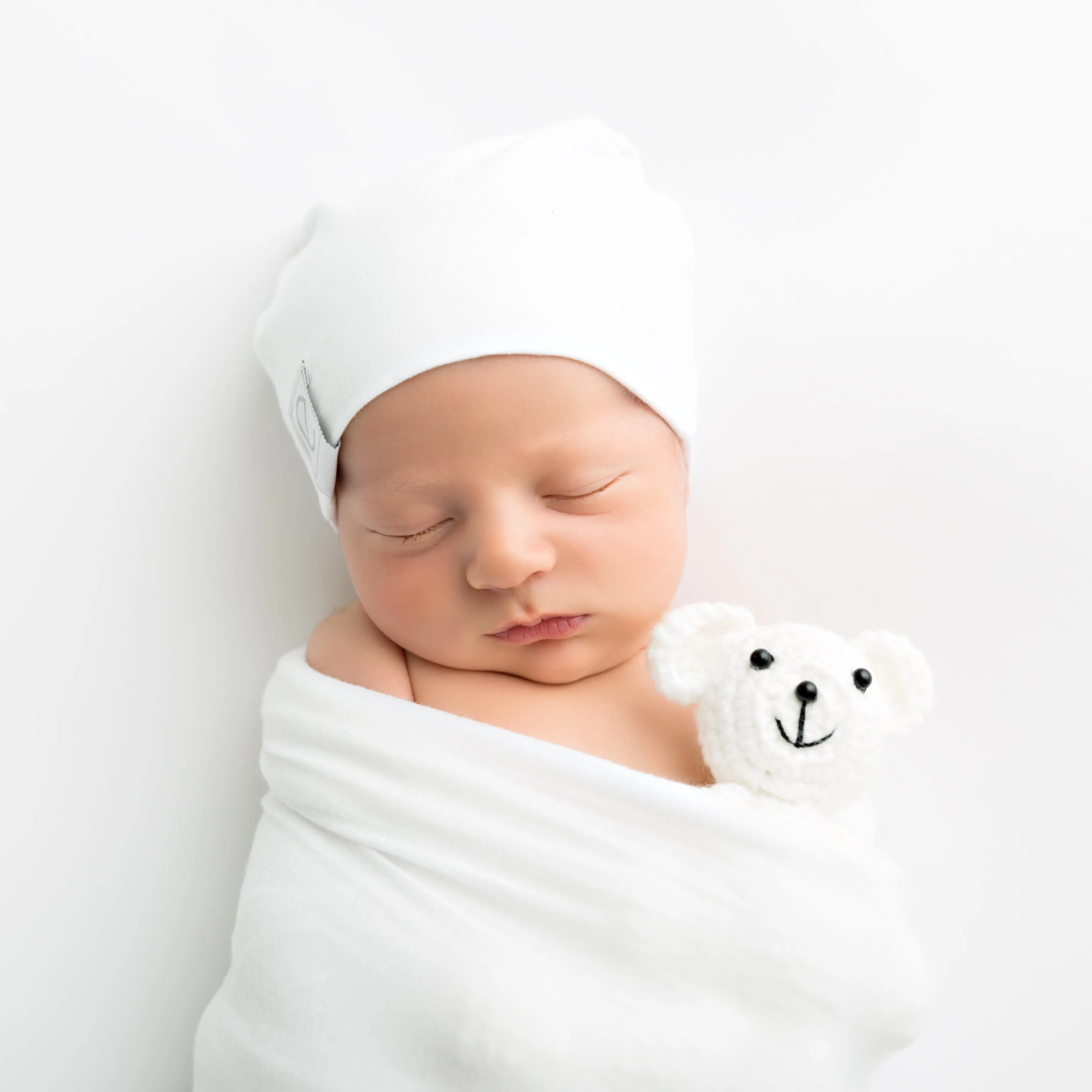 2 Pack Jersey Cotton Beanie Hat Set - Heather Grey & White