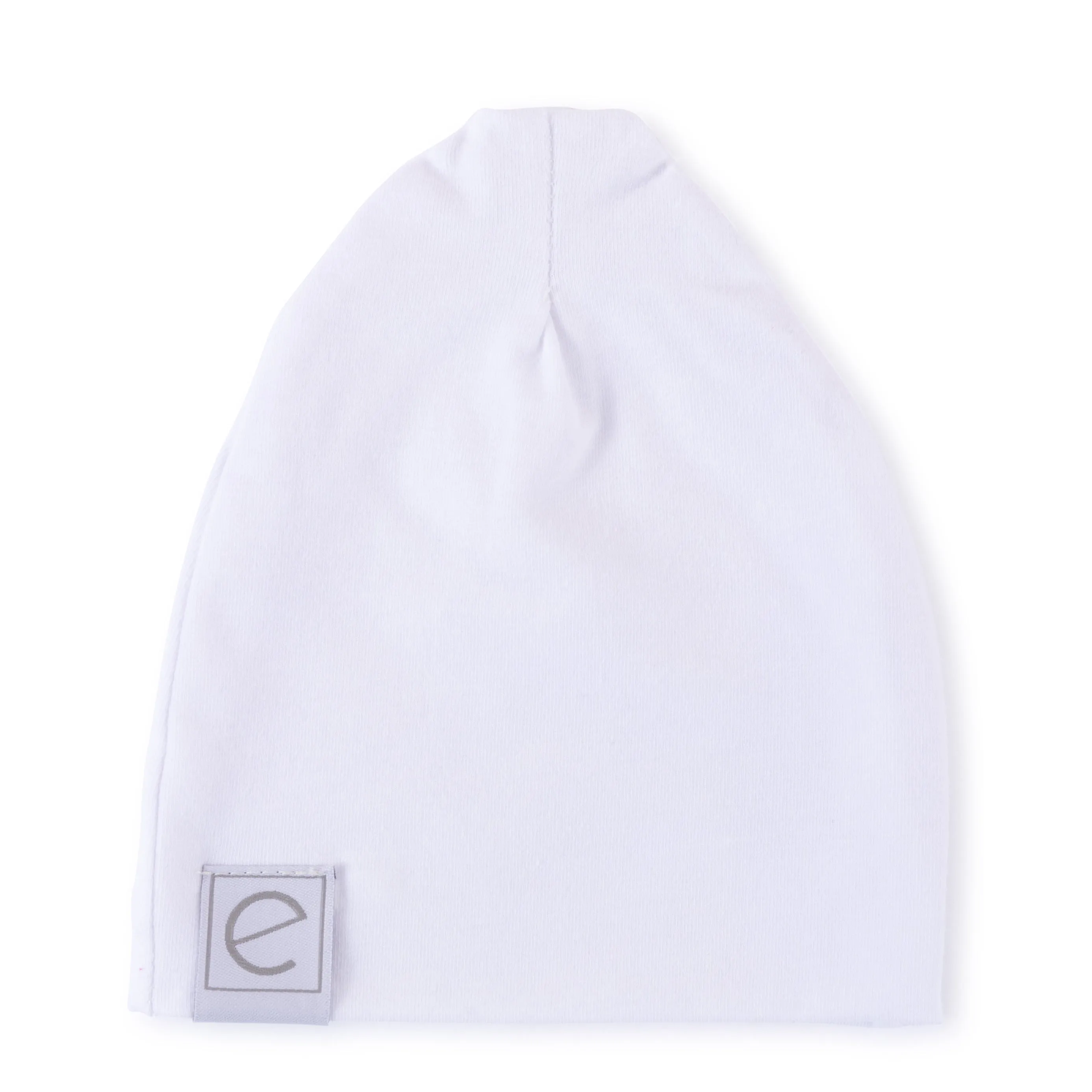 2 Pack Jersey Cotton Beanie Hat Set - Heather Grey & White