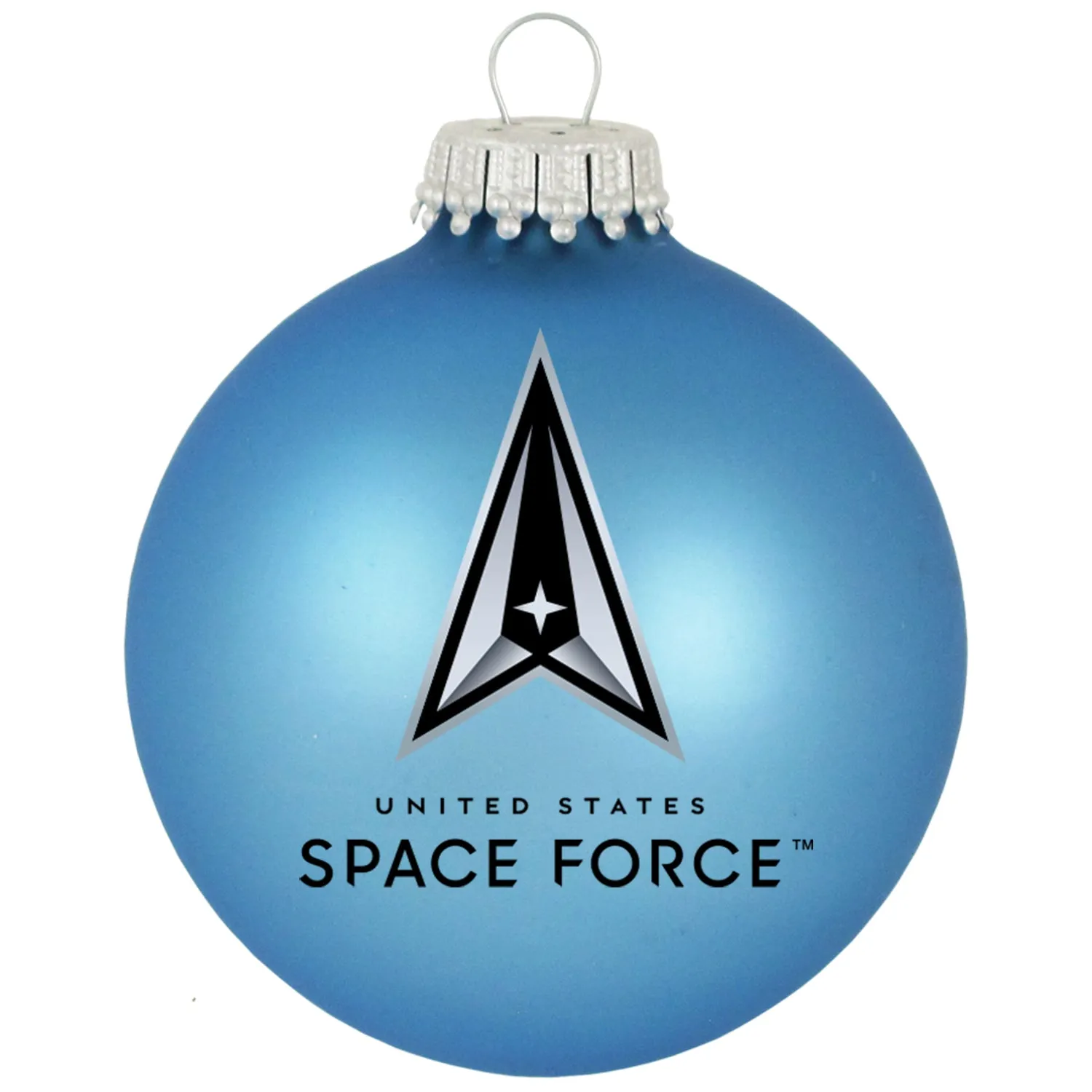 3 1/4" (80mm) Ball Military Ornaments, Space Force, Alpine Velvet, 1/Box, 12/Case, 12 Pieces
