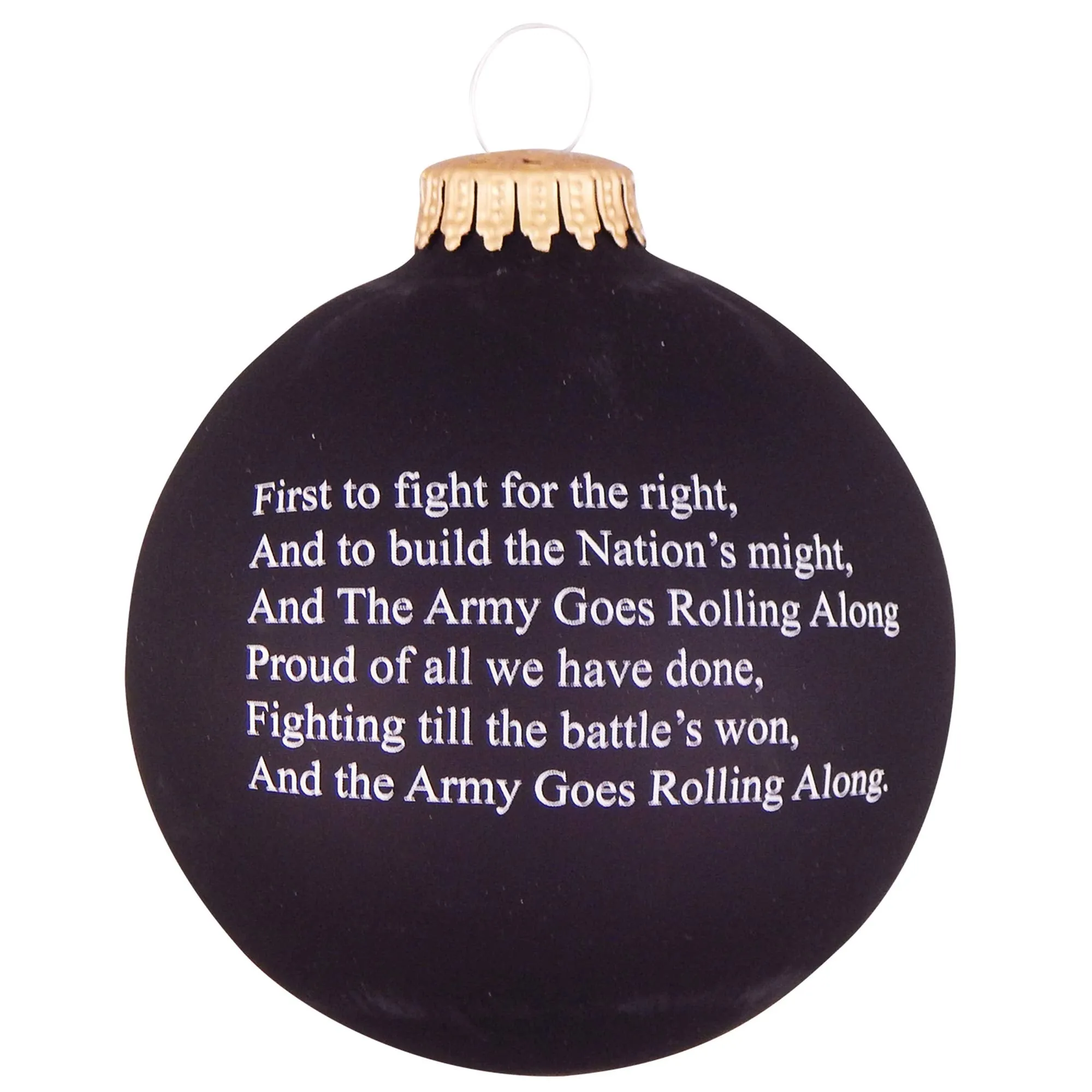 3 1/4" (80mm) Ball Ornaments, US Army, Ebony Velvet, 1/Box, 12/Case, 12 Pieces