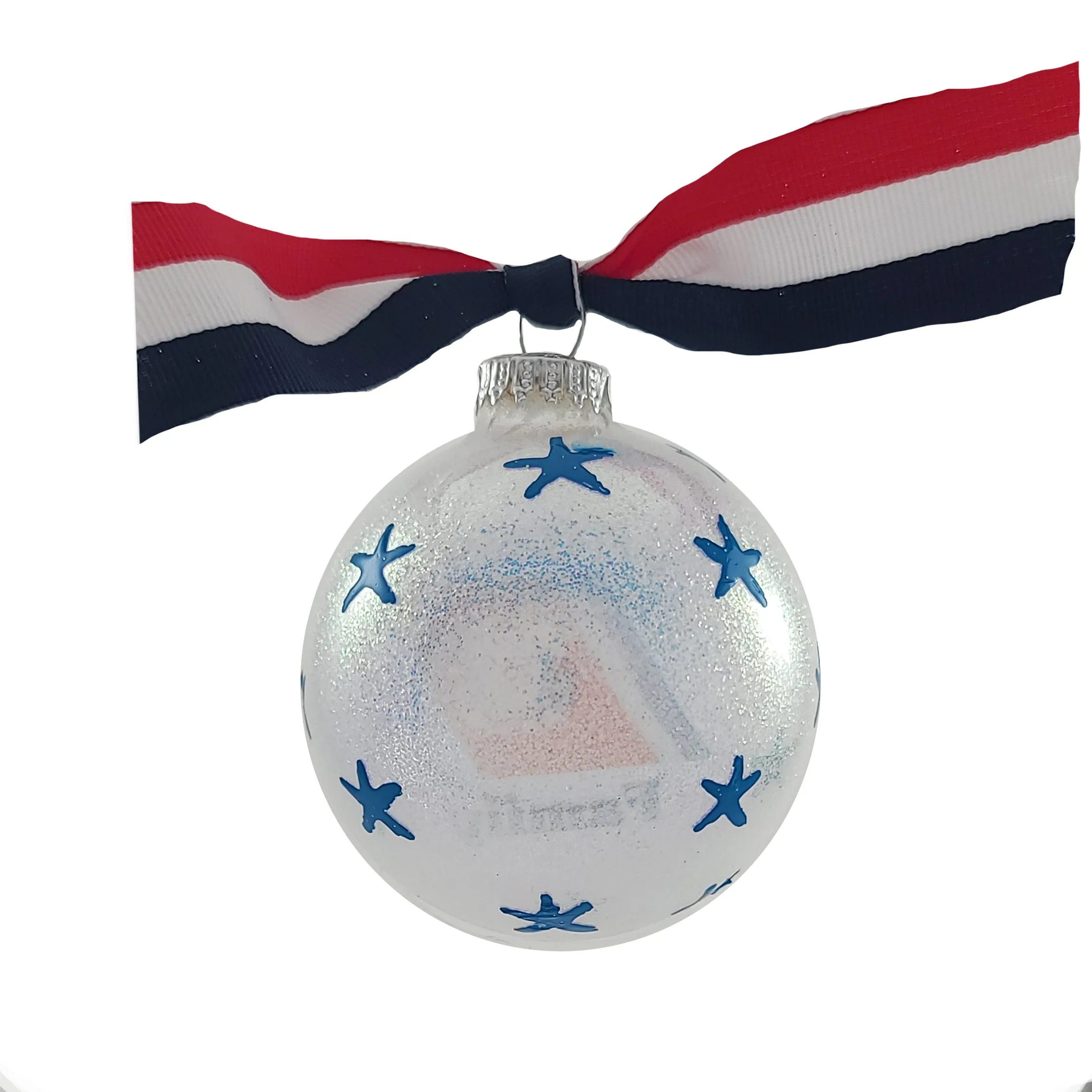 3 1/4" (80mm) Hugs Specialty Gift Ornaments, Proud Coast Guard Family, Snow Sparkle Glitter, 1/Box, 12/Case, 12 Pieces