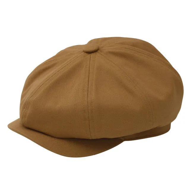 Aidase Newsboy Cap Men's Twill Cotton Eight Panel Hat Women's Baker Boy Caps Retro Big Large Hats Male Boina Black Beret