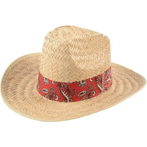 Bandanna High Crown Cowboy Costume Hat (Assorted Styles)