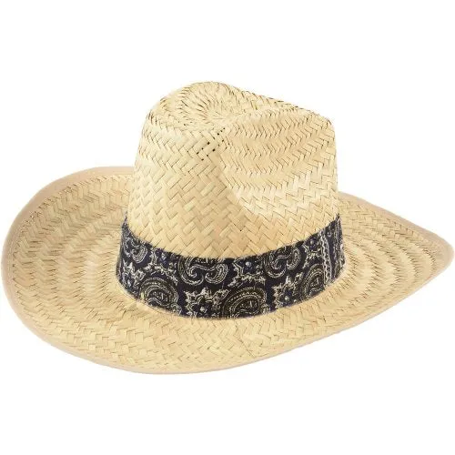 Bandanna High Crown Cowboy Costume Hat (Assorted Styles)