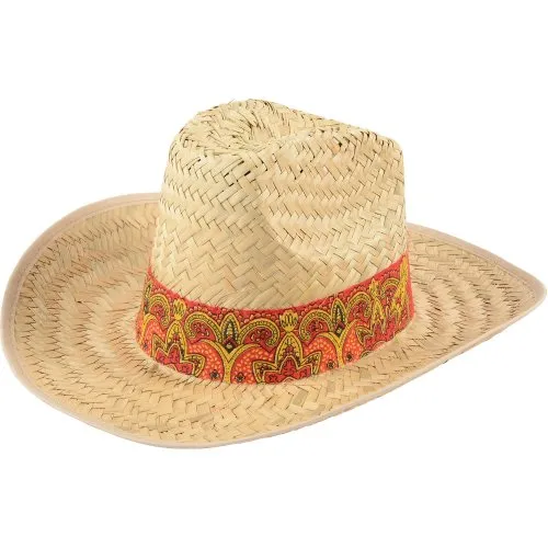Bandanna High Crown Cowboy Costume Hat (Assorted Styles)