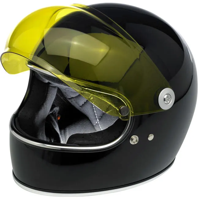 Biltwell Gringo S Bubble Visor - Yellow - Anti Fog
