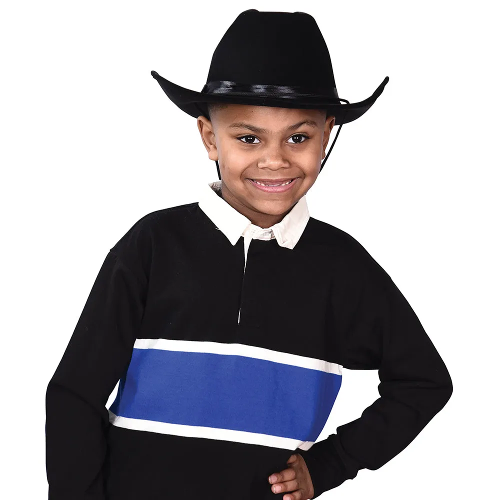 Black Foam Felt Cowboy Costume Hat