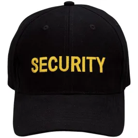 Black - Public Safety SECURITY Adjustable Cap with Gold Lettering