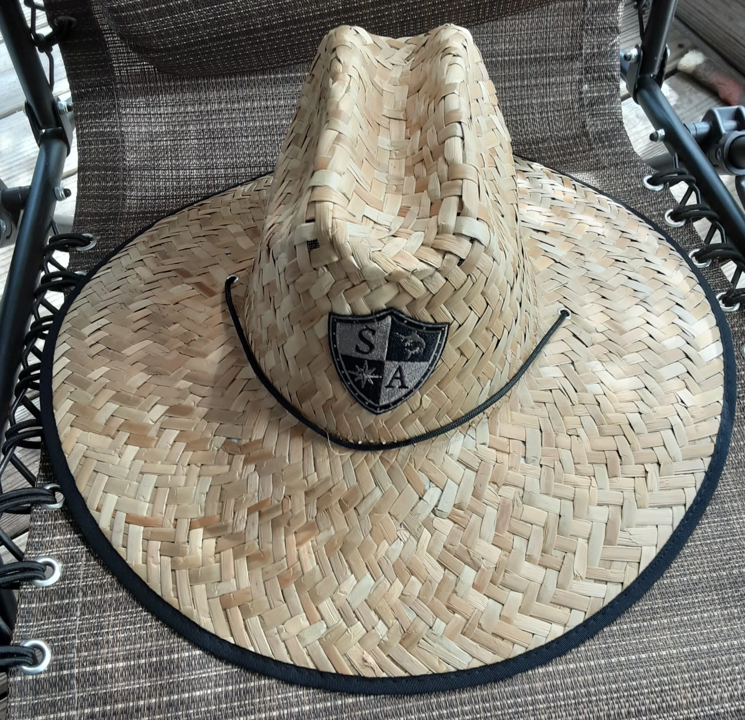 Blackout Flag Under Brim Straw Hat