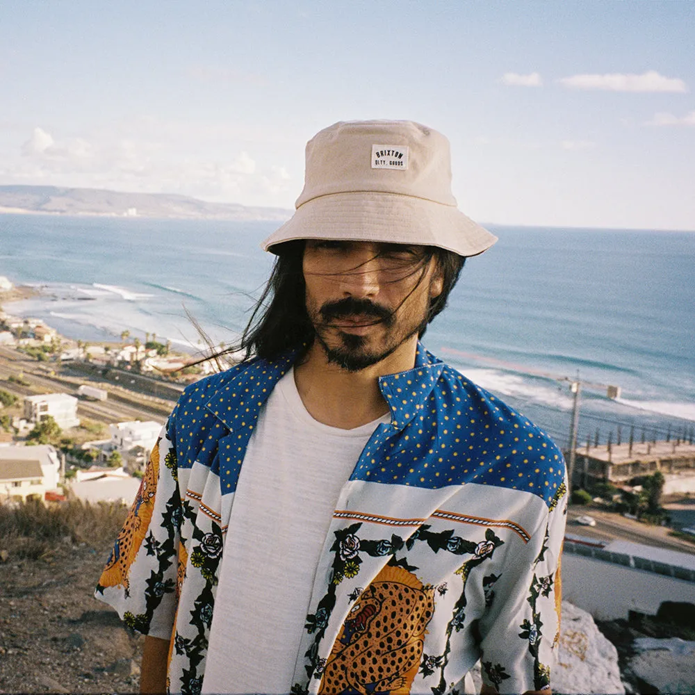 Brixton Hats Woodburn Washed Packable Bucket Hat - Sand