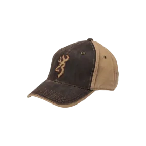 Browning Men's Denim Brown Embroidered Logo Cap