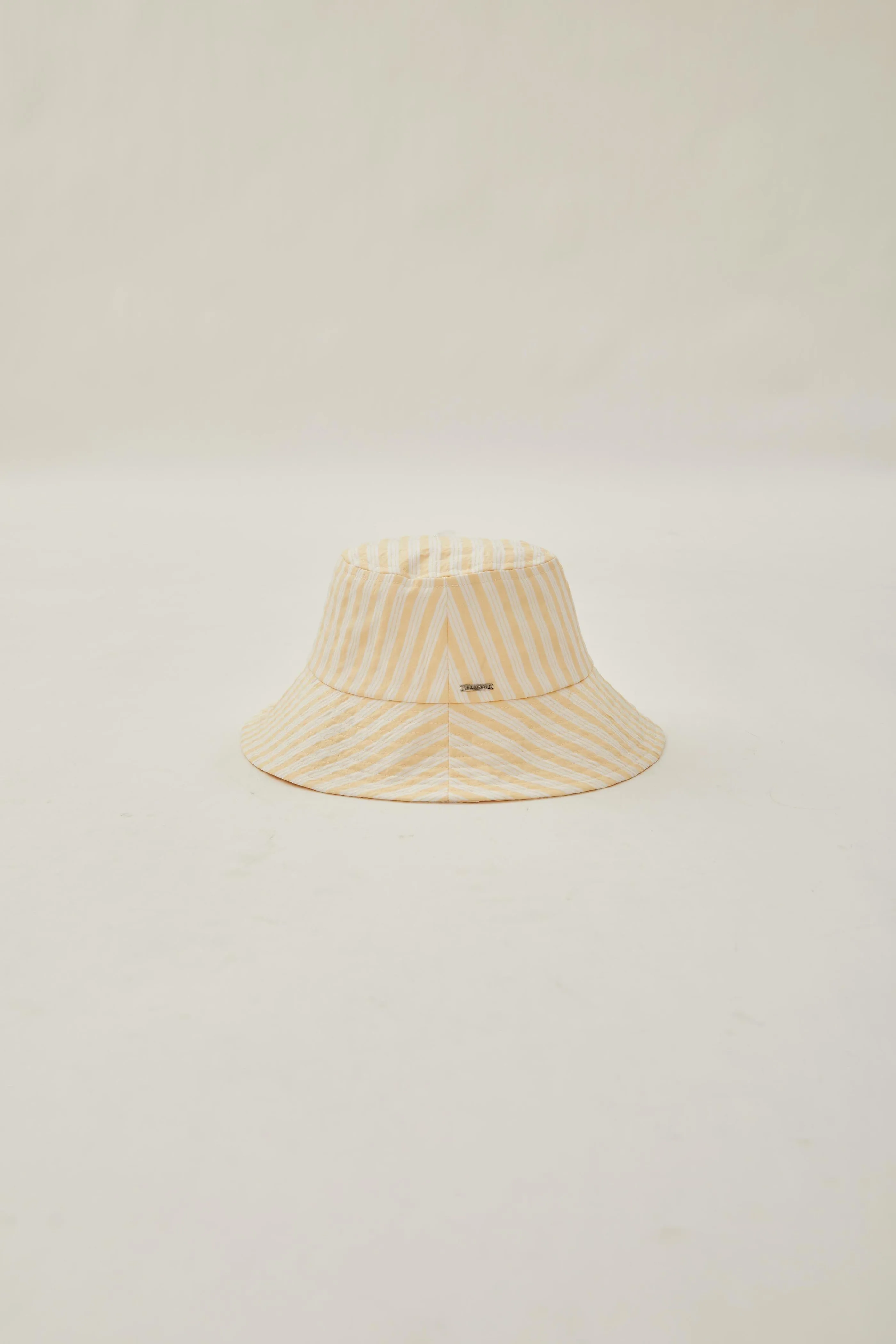 Bucket Hat in Stripe Yellow