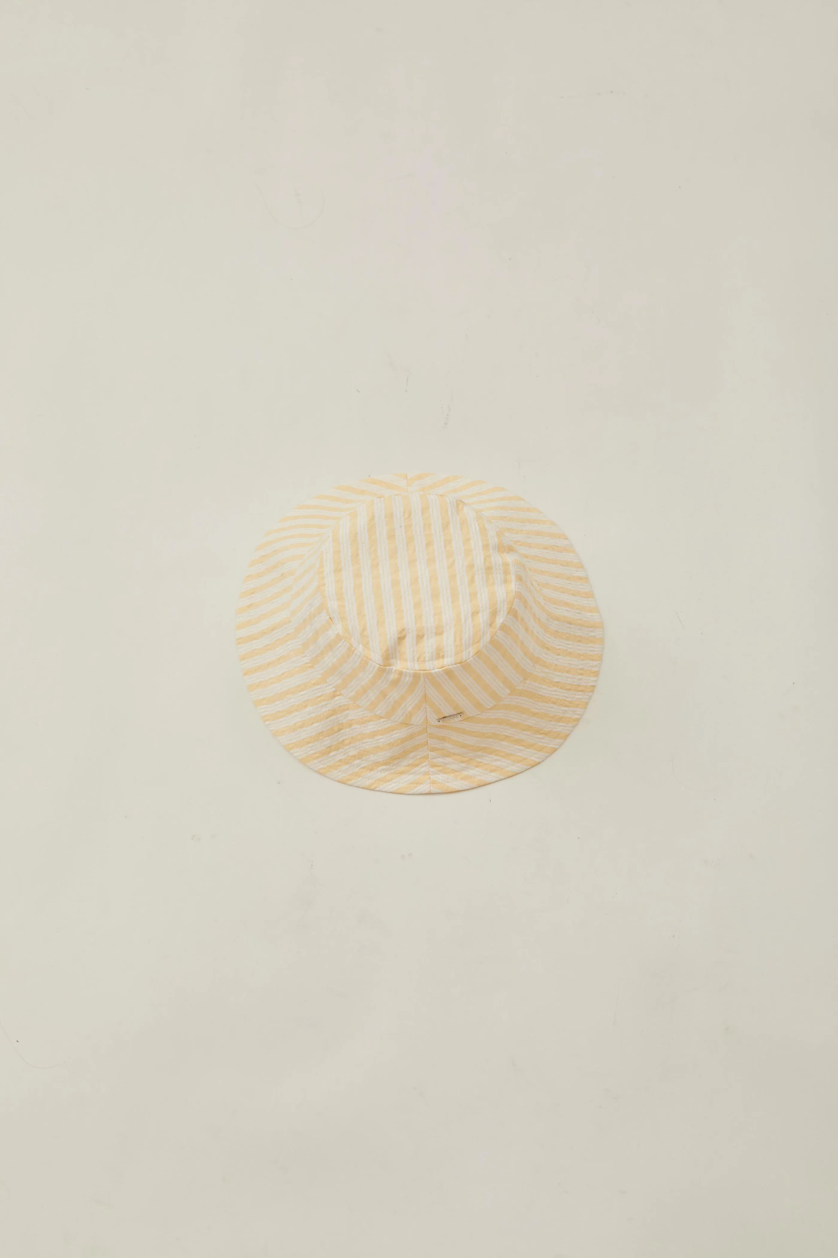 Bucket Hat in Stripe Yellow