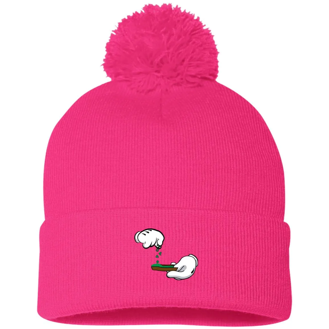 BURN THE OPPS Pom Pom Knit Cap