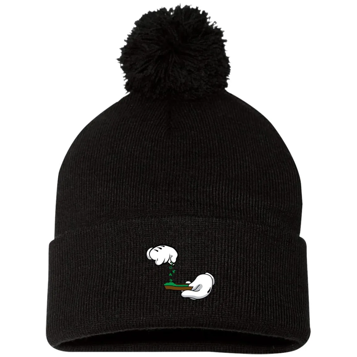 BURN THE OPPS Pom Pom Knit Cap