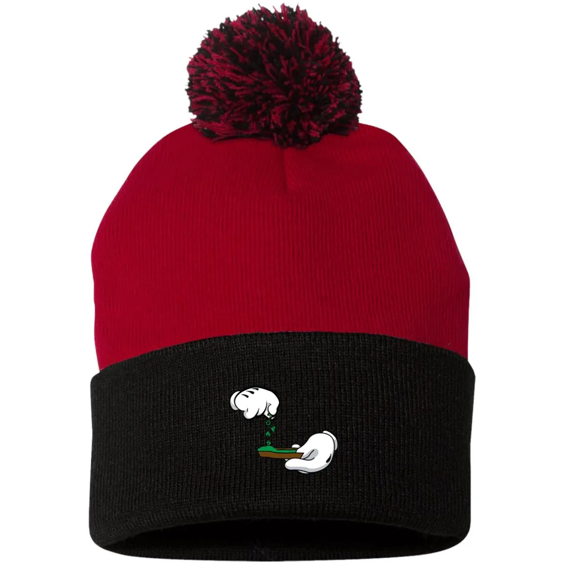 BURN THE OPPS Pom Pom Knit Cap
