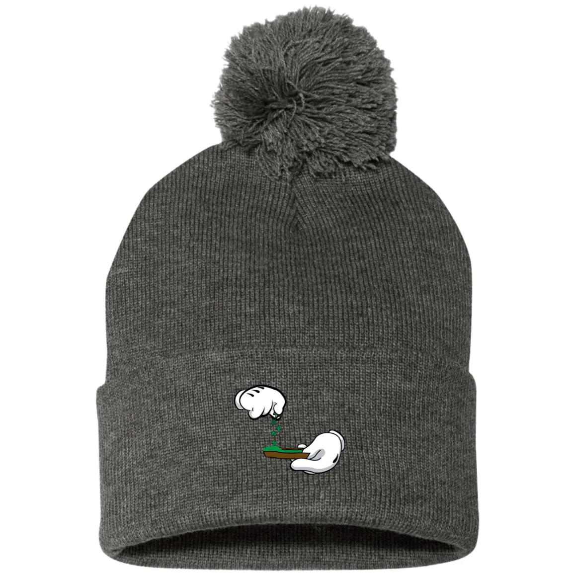 BURN THE OPPS Pom Pom Knit Cap