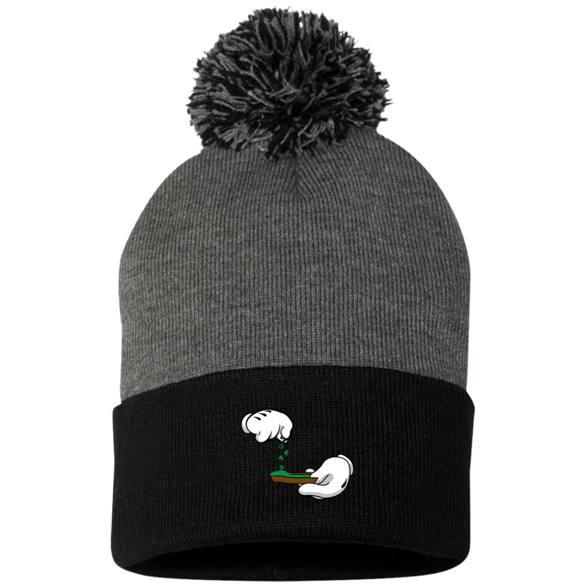 BURN THE OPPS Pom Pom Knit Cap