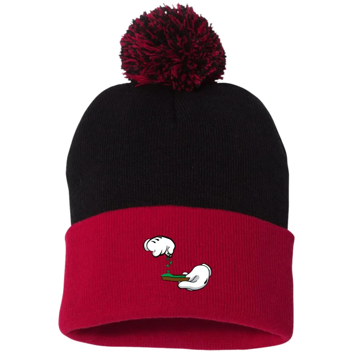 BURN THE OPPS Pom Pom Knit Cap