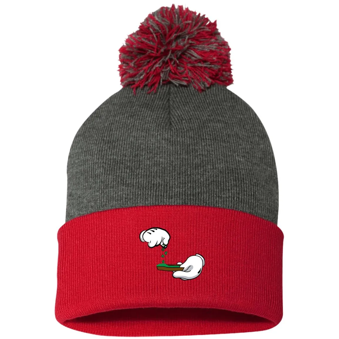 BURN THE OPPS Pom Pom Knit Cap
