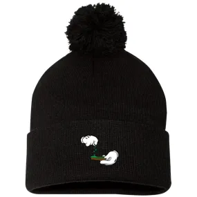 BURN THE OPPS Pom Pom Knit Cap