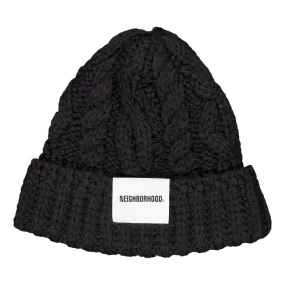 Cable Knit Beanie Navy