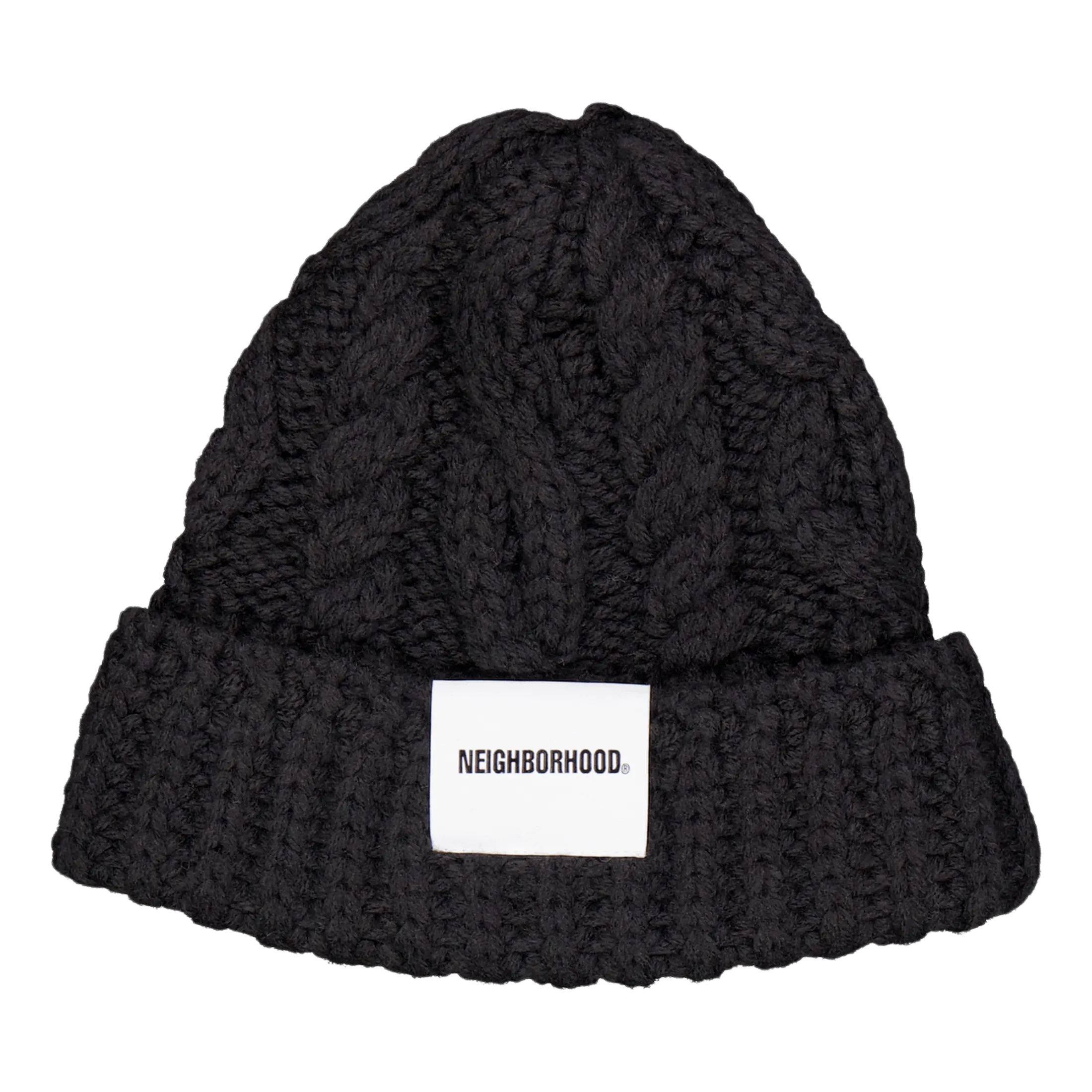 Cable Knit Beanie Navy