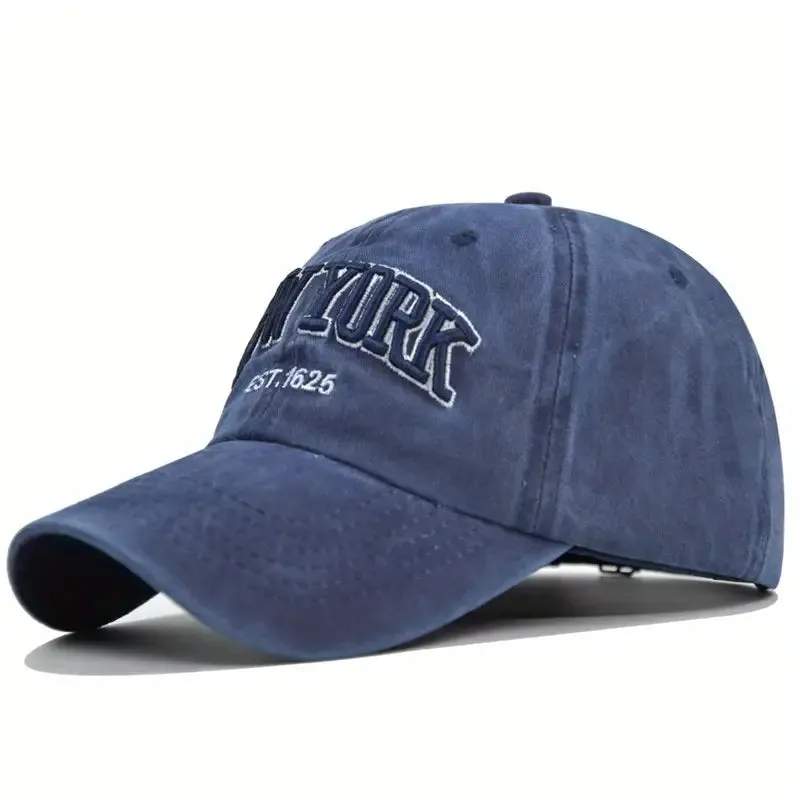 Caps Unisex "New York" Washed Denim Baseball Cap