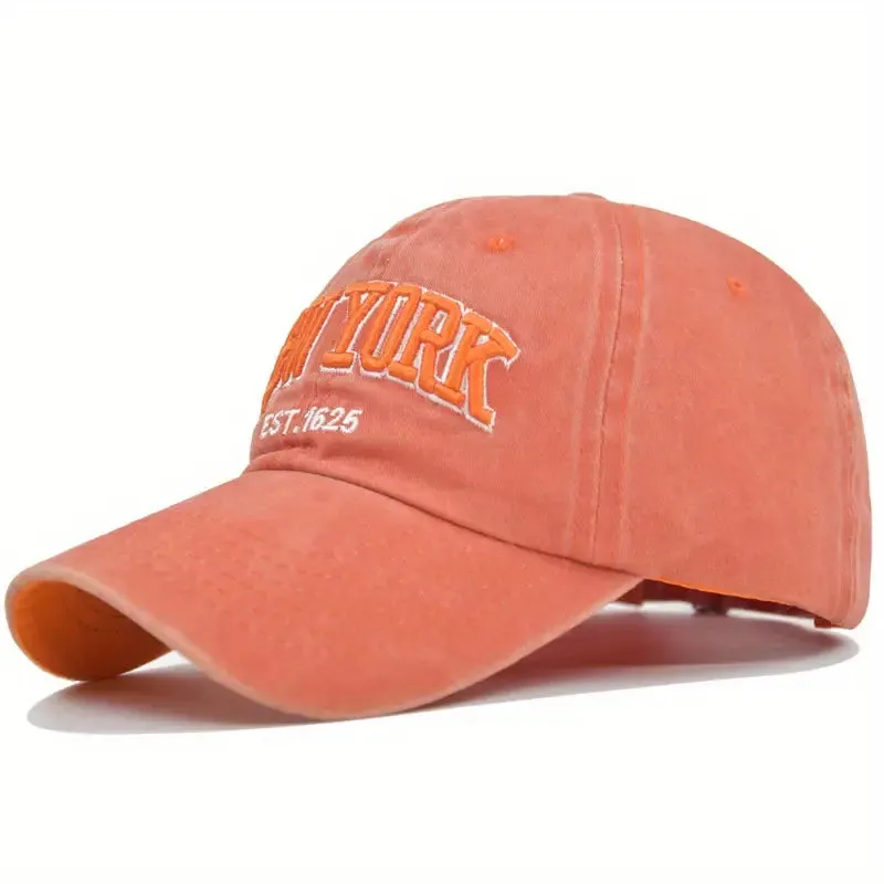 Caps Unisex "New York" Washed Denim Baseball Cap