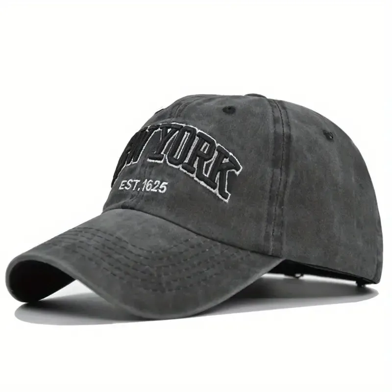 Caps Unisex "New York" Washed Denim Baseball Cap