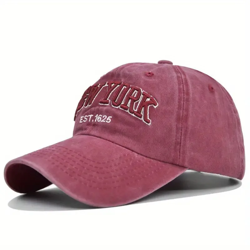Caps Unisex "New York" Washed Denim Baseball Cap