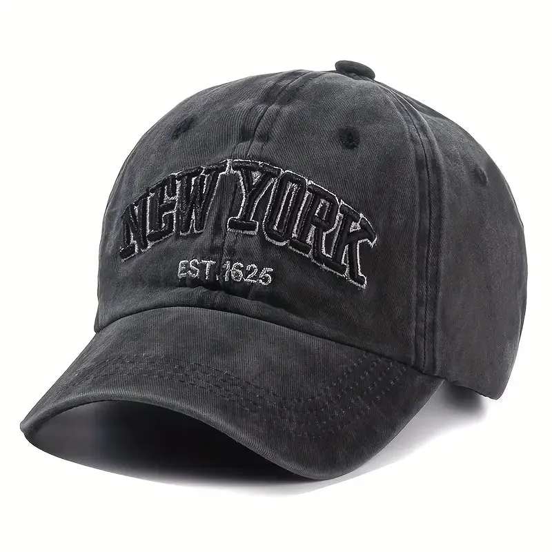 Caps Unisex "New York" Washed Denim Baseball Cap