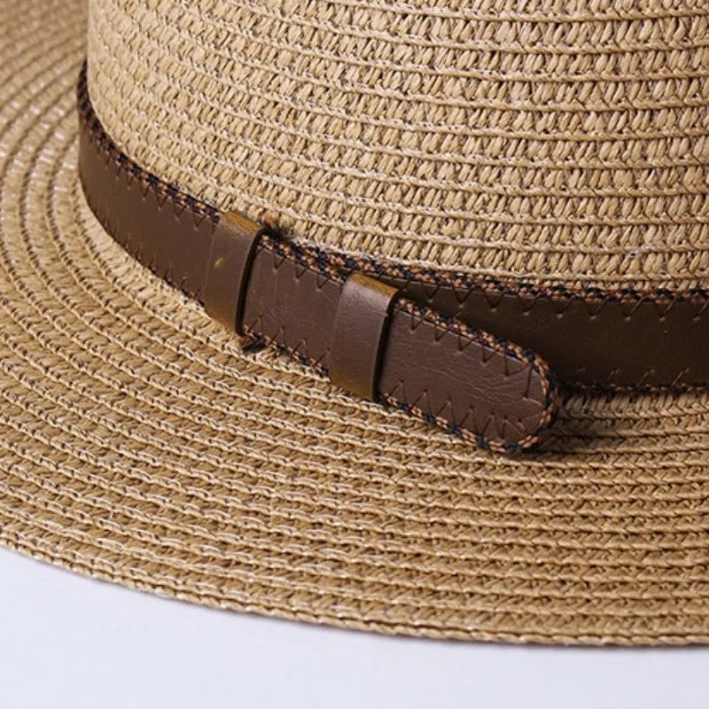 Classic Jazz Style Wide Brim Panama Summer Straw Hats