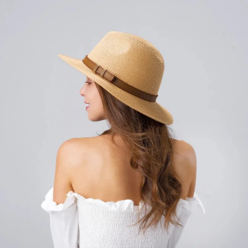 Classic Jazz Style Wide Brim Panama Summer Straw Hats