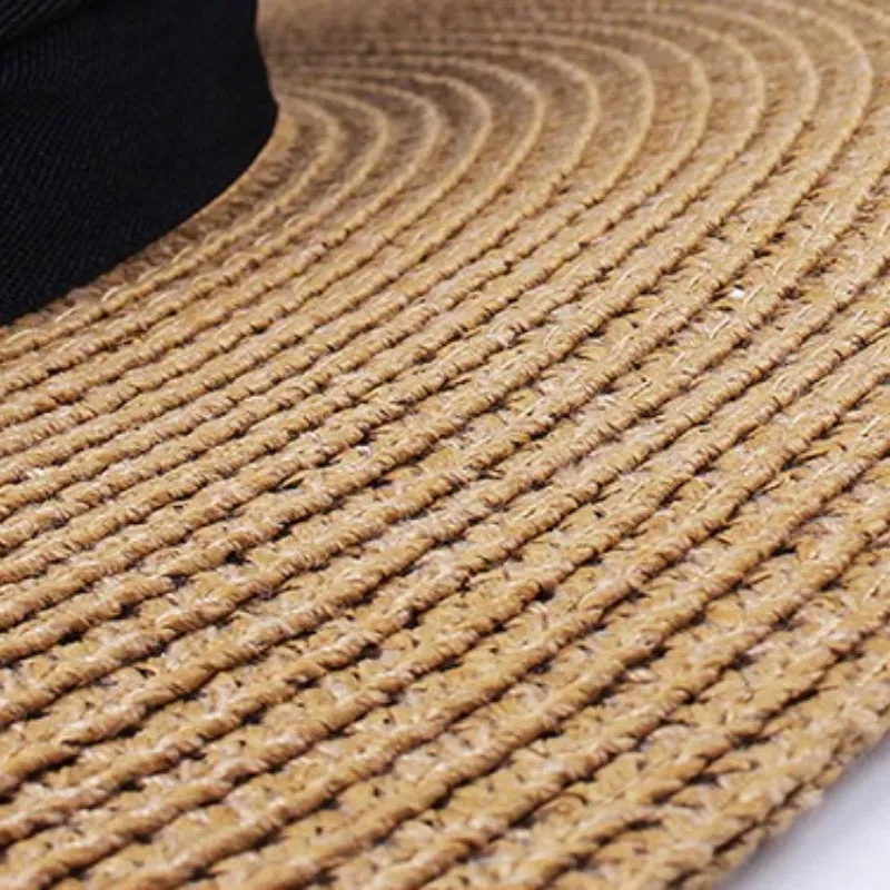 Classic Jazz Style Wide Brim Panama Summer Straw Hats