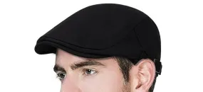 Cotton British Vintage Flat Caps/ Gatsby Beret Solid Gray Black for All Seasons