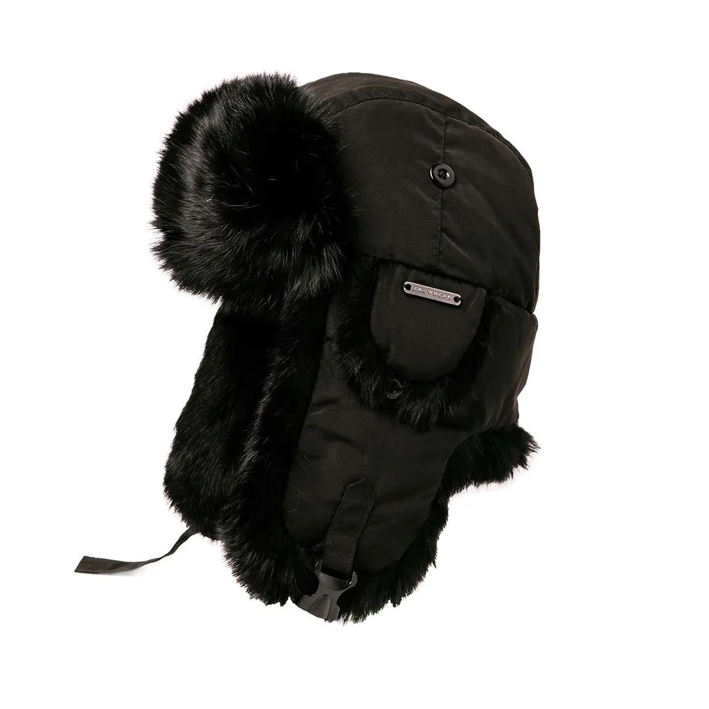 Crown Cap Taslan Rabbit Fur Aviator Hat
