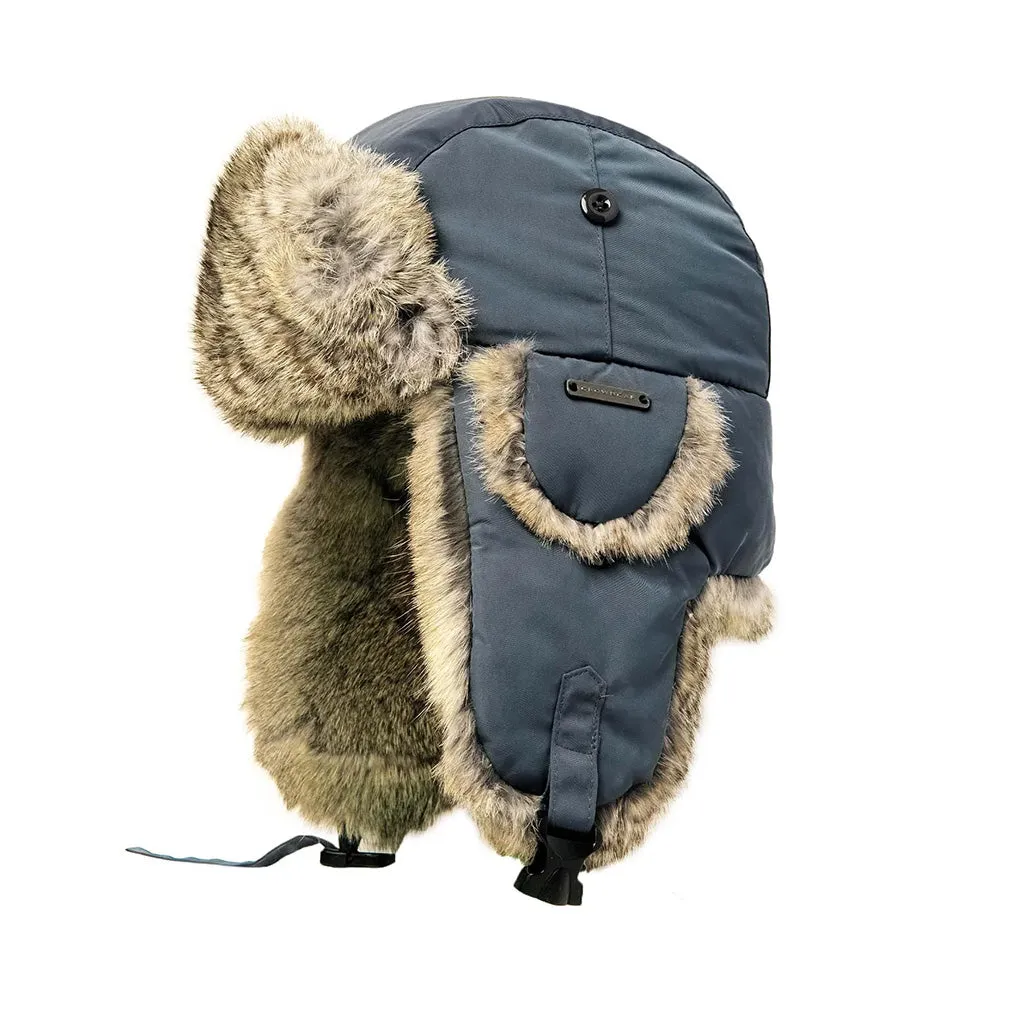 Crown Cap Taslan Rabbit Fur Aviator Hat