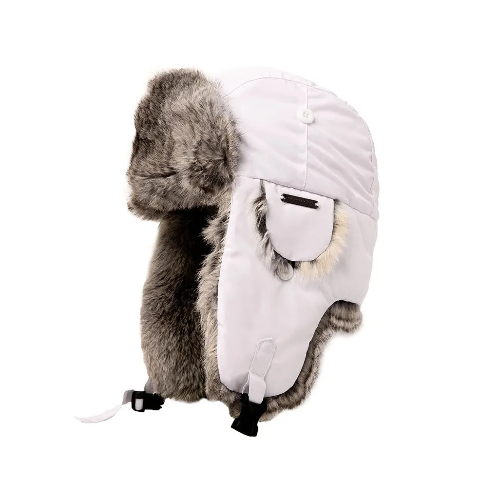 Crown Cap Taslan Rabbit Fur Aviator Hat