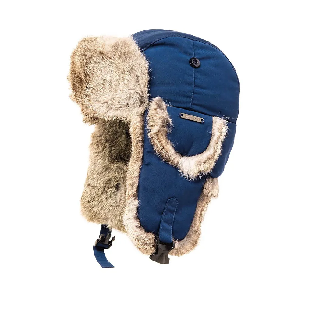 Crown Cap Taslan Rabbit Fur Aviator Hat