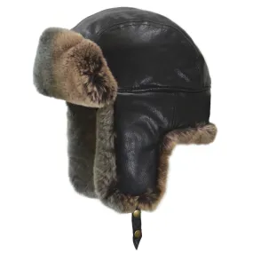 Crown Cap Two Tone Sheared Rabbit Aviator