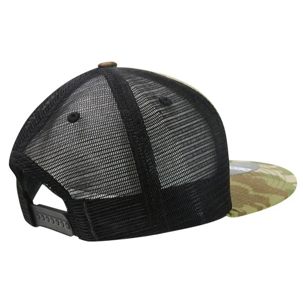 Decky 6307 - MultiCam High Crown Trucker Hat, Camo Flat Bill Trucker Cap