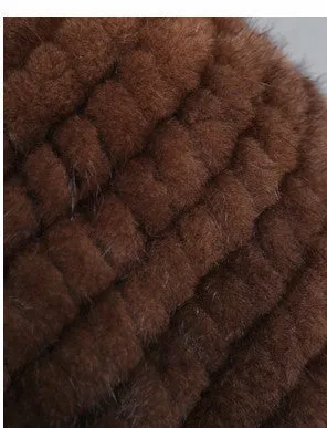 Female Winter Beanie With Natural Fur