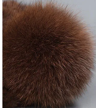 Female Winter Beanie With Natural Fur