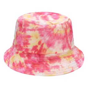 Fiery Tie-Dye Bucket Hat