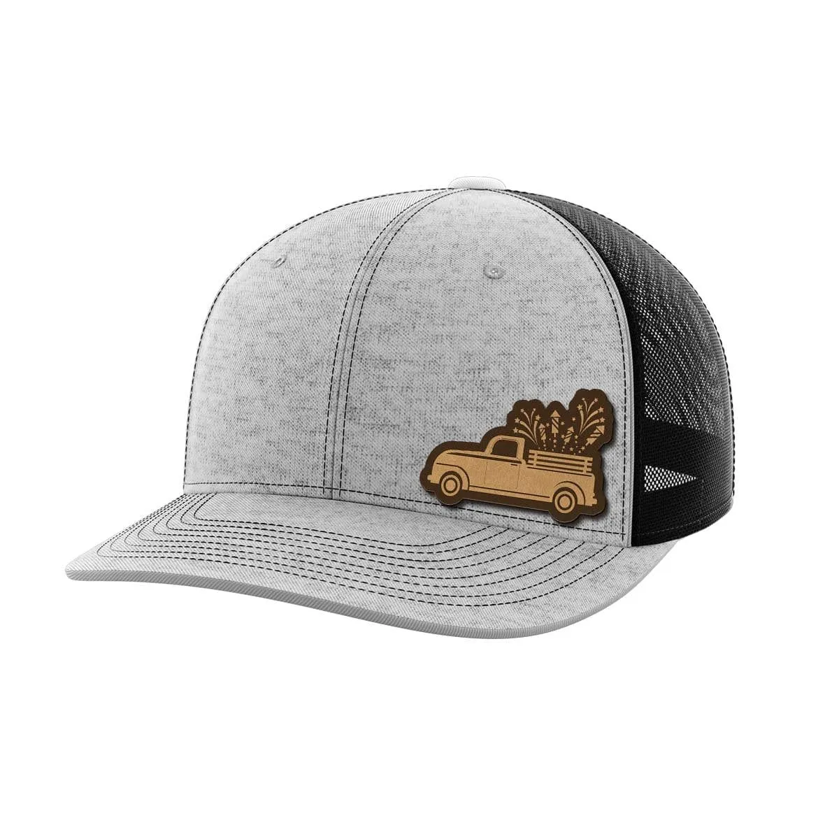 Fireworks Truck Leather Patch Hat