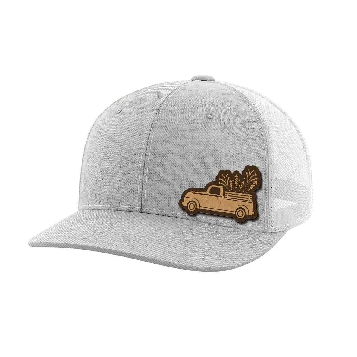 Fireworks Truck Leather Patch Hat